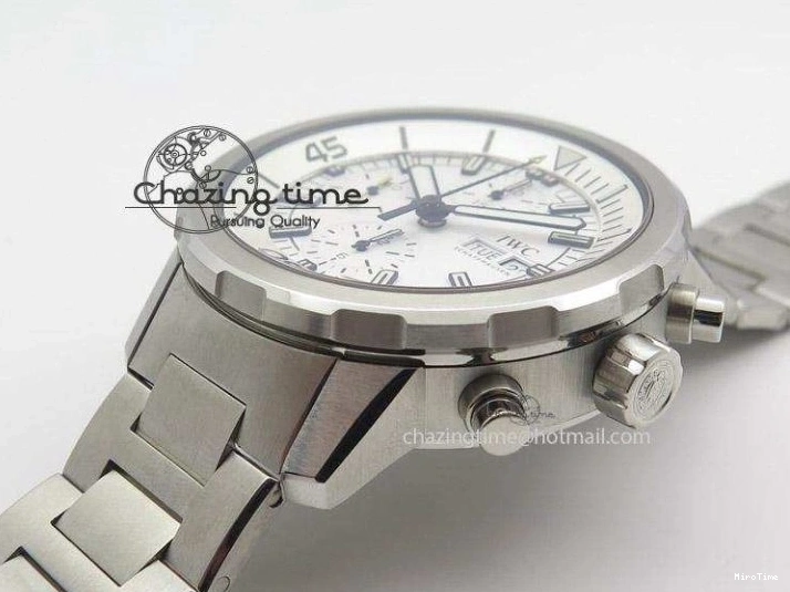 MIROTIME 0228 Versatile Aquatimer Chrono IW376803 V6F 1:1 Best Edition White Dial On SS Bracelet A 7359